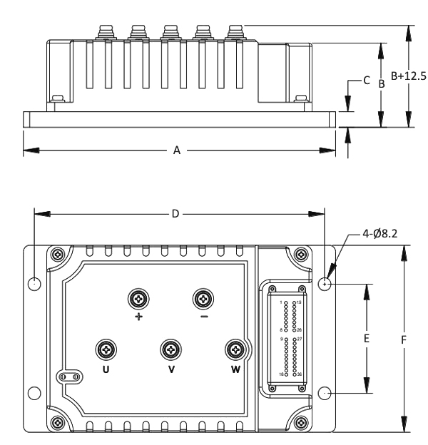 12V-72V BLDC motor controller dimensions