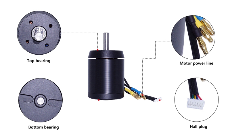 1500W outrunner sensored BLDC motor details
