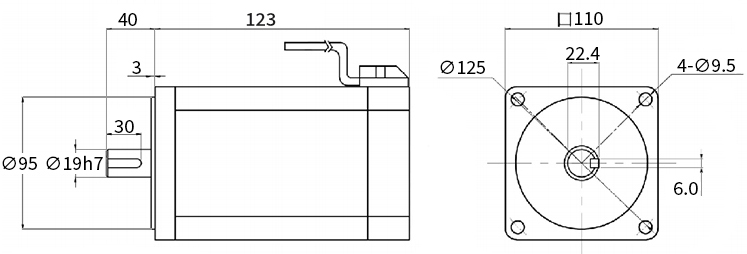 1kW BLDC motor 110 dimension