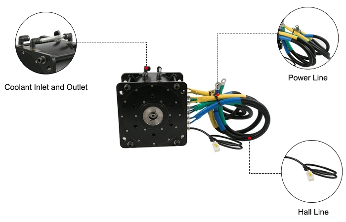 20000W water cooling BLDC motor for electric vehicle details