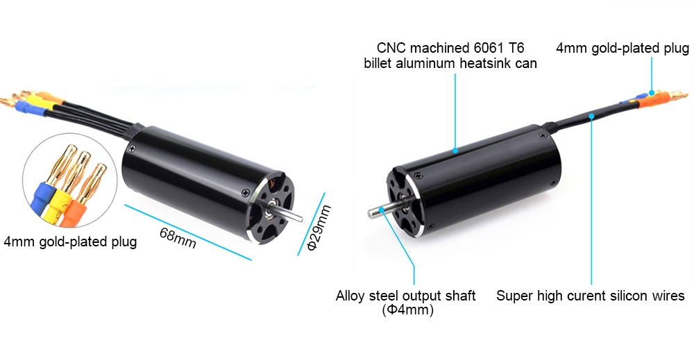 4000KV BLDC motor for RC boat details