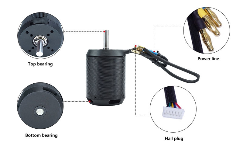 4000W outrunner sensored BLDC motor details