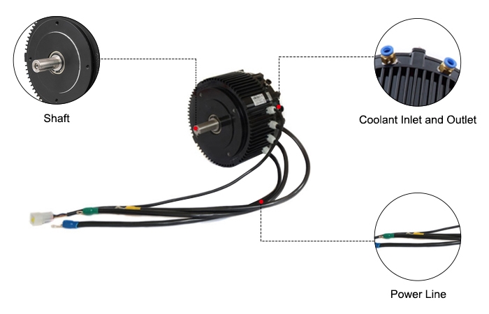 5000W air cooling BLDC motor for electric vehicle details