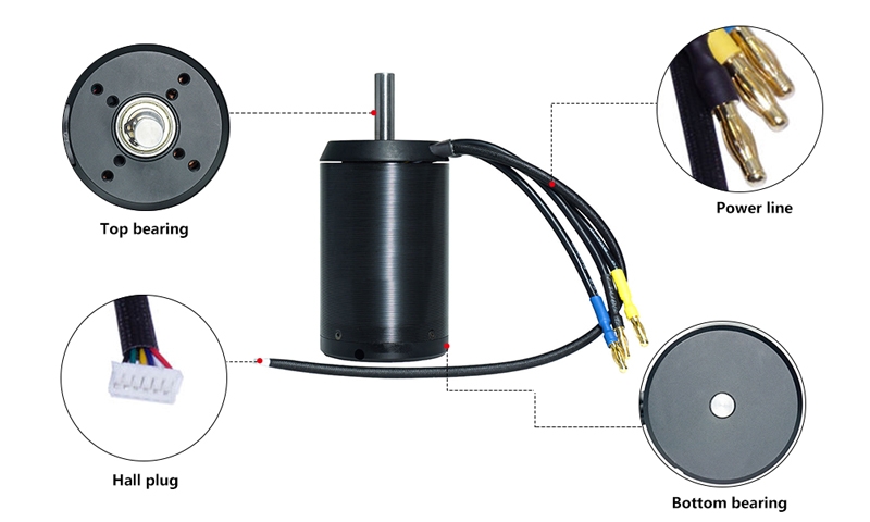 5000W outrunner sensored BLDC motor details