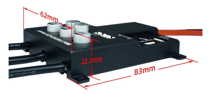 50A electronic speed controller dimension