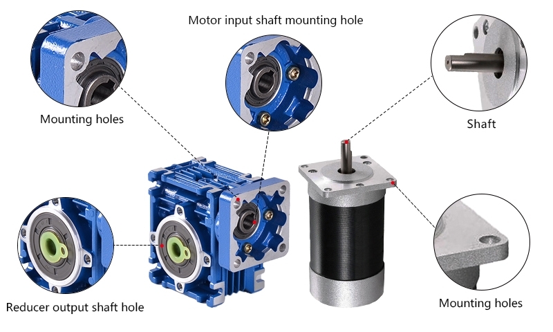 50W worm gear motor details