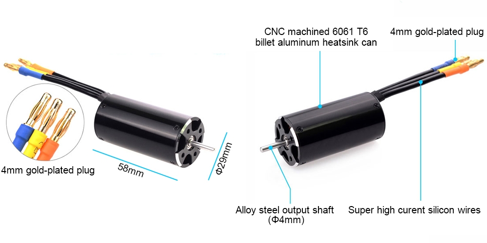 6500KV BLDC motor for RC boat details