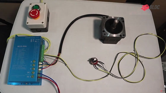 Adjust BLDC motor speed with potentiometer