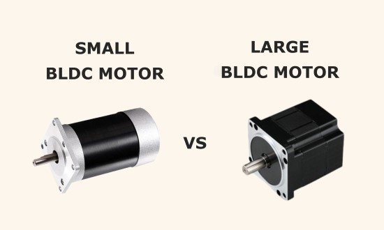 Difference between small and large brushless DC motors