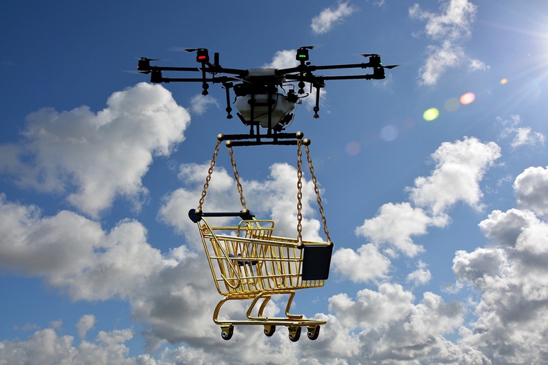 Heavy lift drone motor for delivery drone