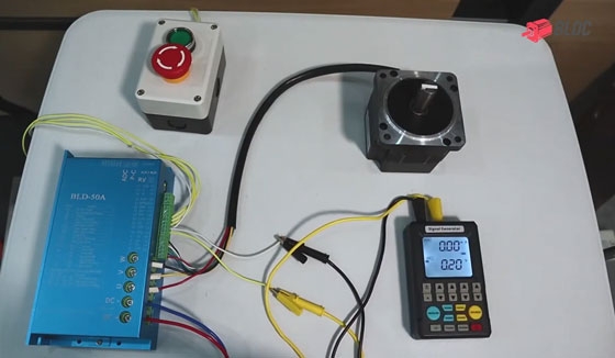 Power-up and testing BLDC motor