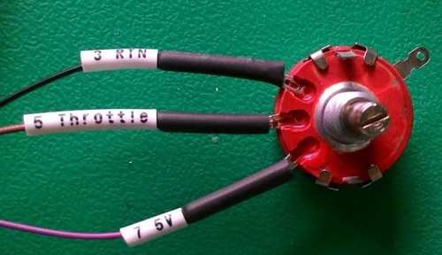 Wire harness connectors potentiometer